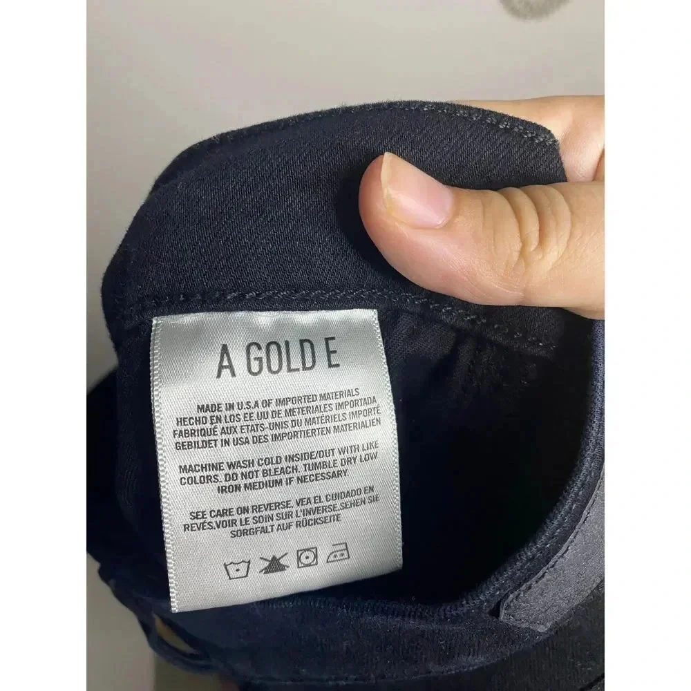 Agolde Sophie High Waisted Distressed Skinny Jeans Black Moonstruck Size 27 - Picture 5 of 10